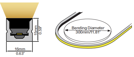Projet résistant UV d'eau du fond de la bande DC24V 15W/M With IP68 d'unité centrale Dot Free LED