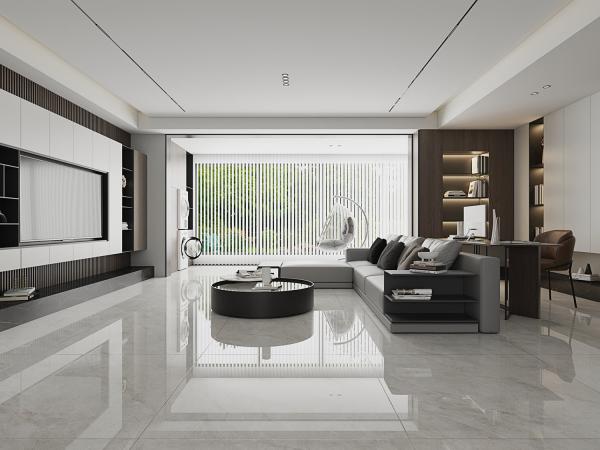 Light Gray Polished Sintered Stone Slab 1200x1200mm Wear-Resistant