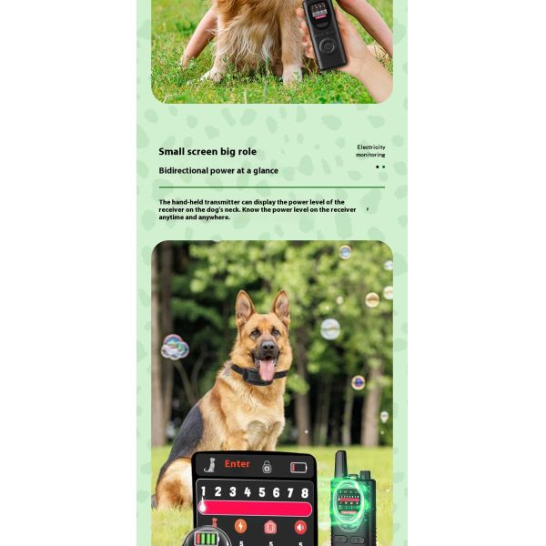 Portable Waterproof Rechargeable Wireless GPS Electronic Dog Fence Trainer Handheld Barking Stop Two-in-One Nylon Plastic Pet