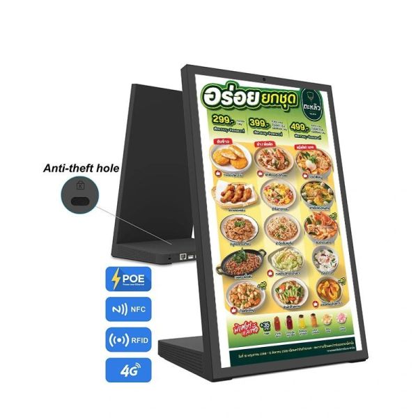 4K Resolution Digital Menu Board with Self-Ordering and Multi-Language Support for Restaurants
