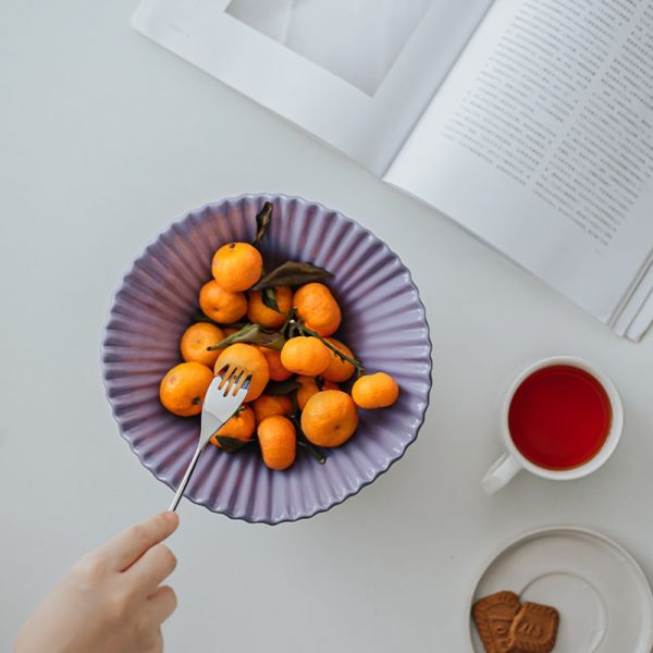 Handmade Ceramic Salad Bowl Luxury Fruit Bowl For Dessert Nordic Style Yogurt Fruit Bowl