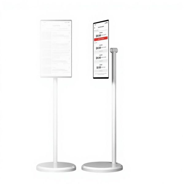 MJK White Full HD 21.5 LCD Portable TV 44G+64G Stand with Battery Included Movable for Gaming Fitness Meetings