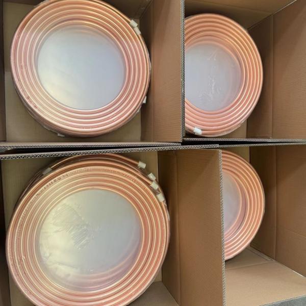 NXF ASTM B280/EN12735/JISH3300 C11000 C12200  Diameter 4.76-22.22mm Thickness 0.50-1.15mm Length 15m Copper Pancake Coil
