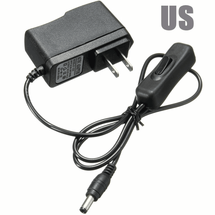 Small Size 12V 1A 12W 1000mA DC Power Adapter with Inline On/Off Switch for LED Light CCTV