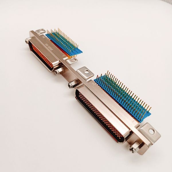 MIL-DTL-83513 J30J Micro Rectangular Electrical Connector with Gold-Plated Contacts, Hermetic Sealing, and PCB Mount Design