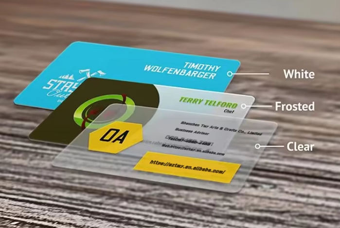 Custom Plastic Cards Printing Gold Foil Frosted Transparent Vip Clear Holographic Design Business Card