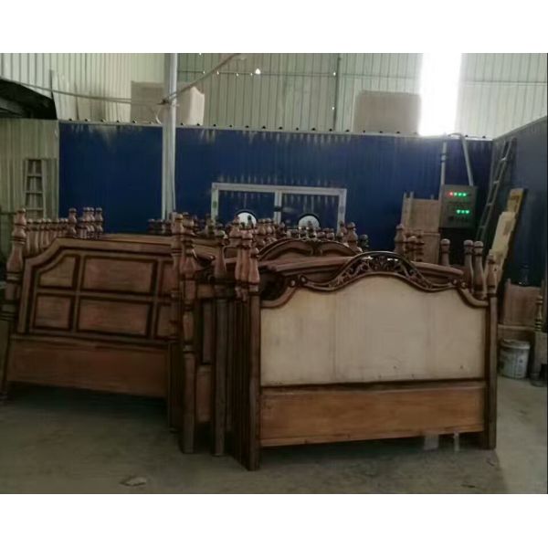 Tall headboard 0/set Walnut painting Rubber Wood Bedroom Furniture set in Pine bedboard
