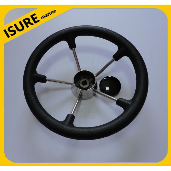 Stainless Steel 5 Spoke Destroyer Steering Wheel with Foam Grip