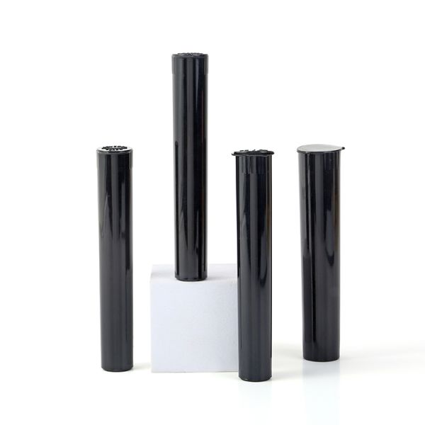 Custom Pop Top Plastic Pop Black Pop Tubes Squeeze Sides Tube Heat Transfer Printing Labeling Child Resistant Bottle Tubes