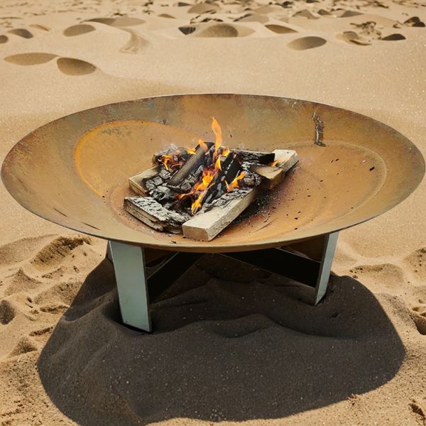 Garden Decor Steel Outdoor Gas Fireplace Corten Steel Fire Burner Pot Bowl