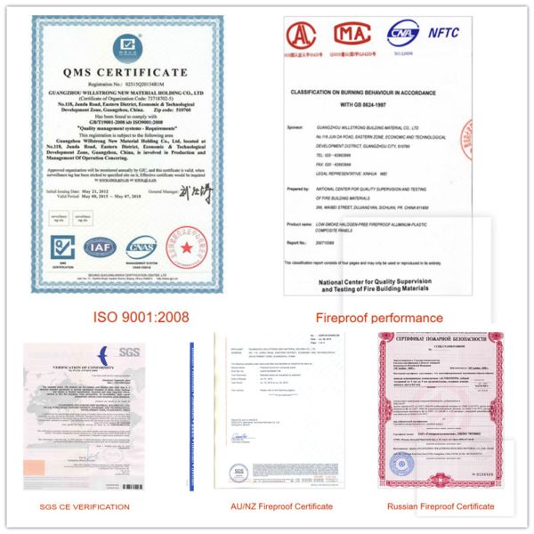 Light Weight Aluminum Panel Curtain Wall / Composite Metal Wall Panels