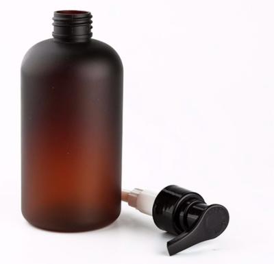 Os recipientes de creme plásticos ambarinos matte redondos, loção plástica do animal de estimação do champô 200ml rangem