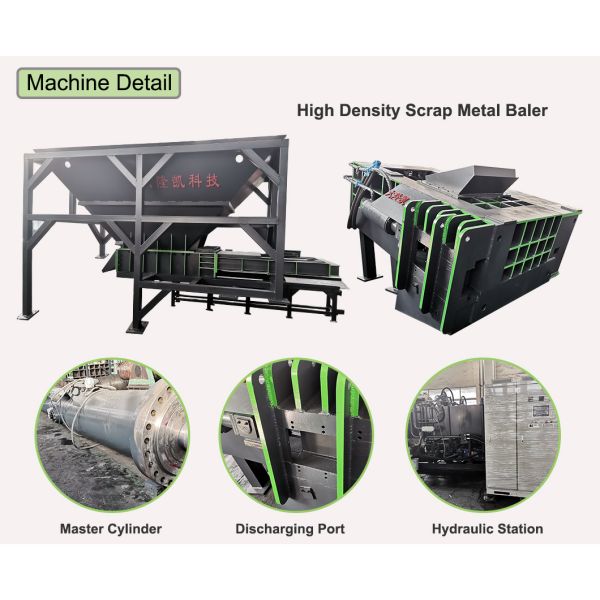 metal hidráulico automático do alto densidade da máquina da prensa da sucata 200kg