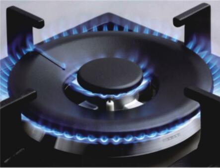 Hob do fogão de gás do queimador dos bens quatro construído no material de vidro moderado preto da instalação