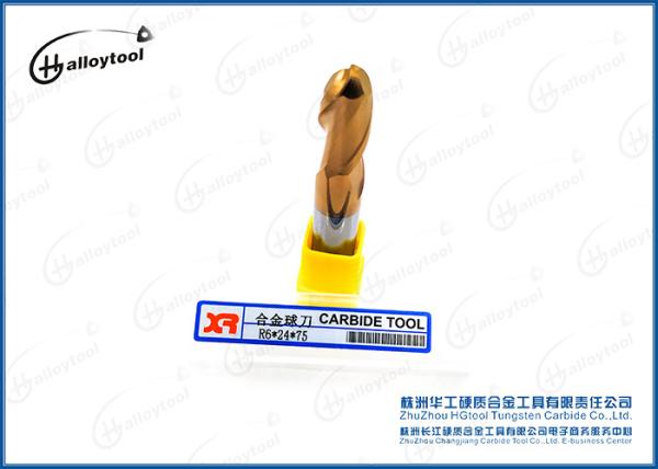 moinho de extremidade do nariz da bola do carboneto de tungstênio 10*25x*75x2F para o aço