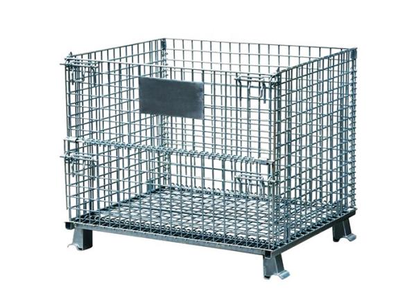 Galvanized Q235 Wire Mesh Storage Cage Foldable Metal Steel Welded