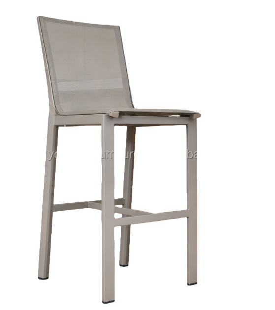 Aluminum Outdoor Bar Stool Waterproof & UV-Resistant Patio & Bar High Stool