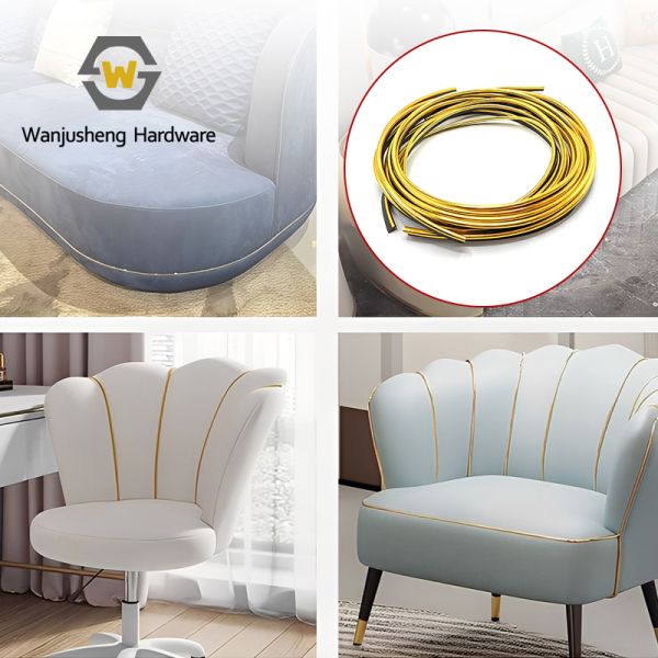 Sofa Furniture Decoration Embedded P-Shaped Bone Strip Durable and Stylish High-Quality Golden Bone Strip Inlay Edge