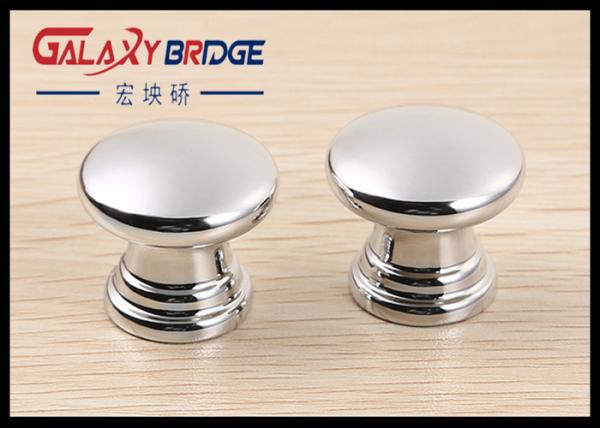 25mm Pearl Silver Plastic Cabinet Knobs Round ISO Certificated For  Furniture Drawer Pulls