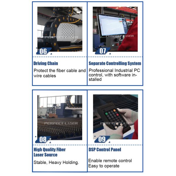 1000w 1500W 2000w Laser Fiber Metal Cutting Machine 3000*1500mm Single Table For Mild Steel Aluminum Steel Sheet