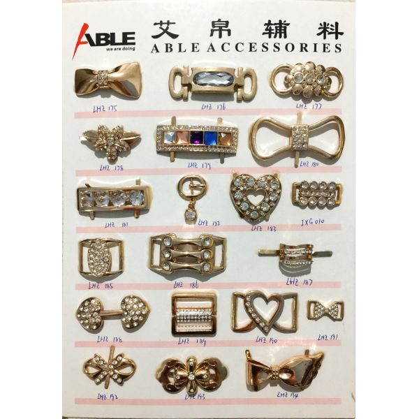 Crystal Rhinestones Metal Zinc Alloy Decorative Shoe Buckles Shoe Chain A46 A47