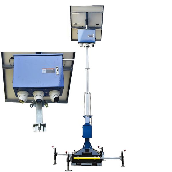 Remote Monitoring Solar Light Tower Campus Perimeters and Commercial Facilities  Mobile Solar Light Tower
