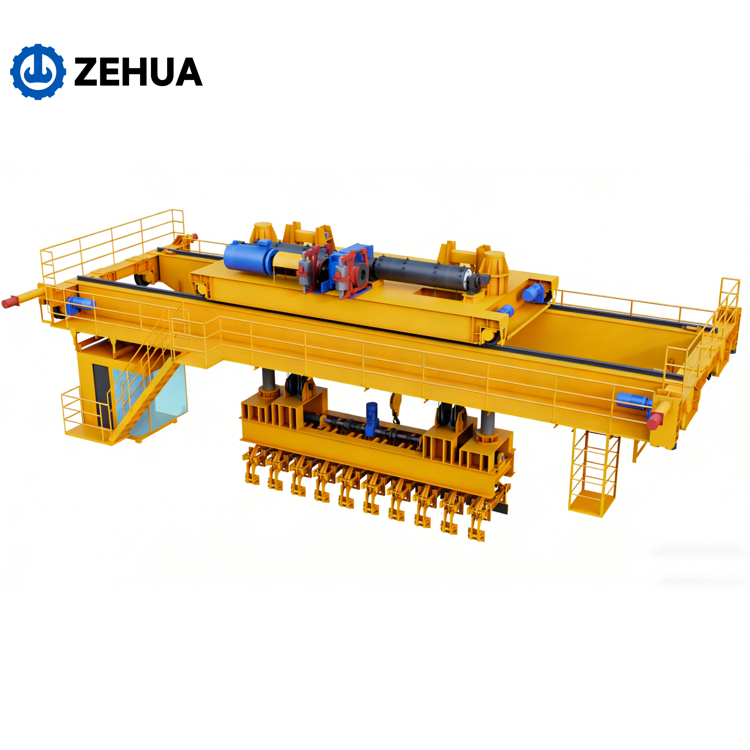 Zehua Heavy Duty Anode Carbon Block Stacking Overhead Crane Custom for Carbon