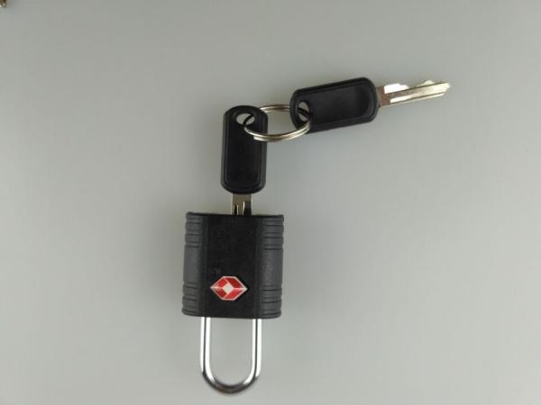 Hot sale PC  Travel Luggage TSA  lock&25.7g Tsa Lock&Black Plastic  padlock with key