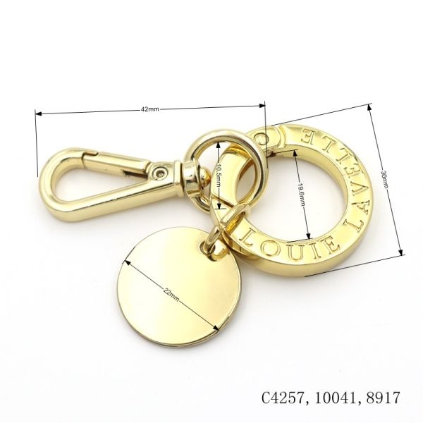 Custom Logo Engraved Corrosion Resistant Waterproof Spring O Ring Carabiner Clip for Bag & Key Chain