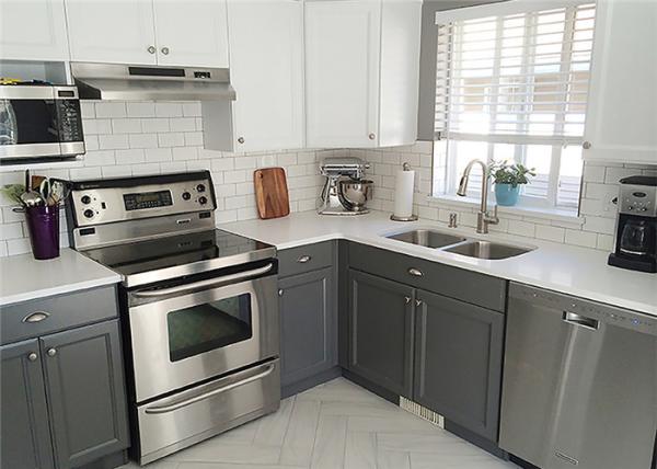 Marple Solid Wood Kitchen Cabinets Shaker Style Paint Finish Blum / Dtc Hardware