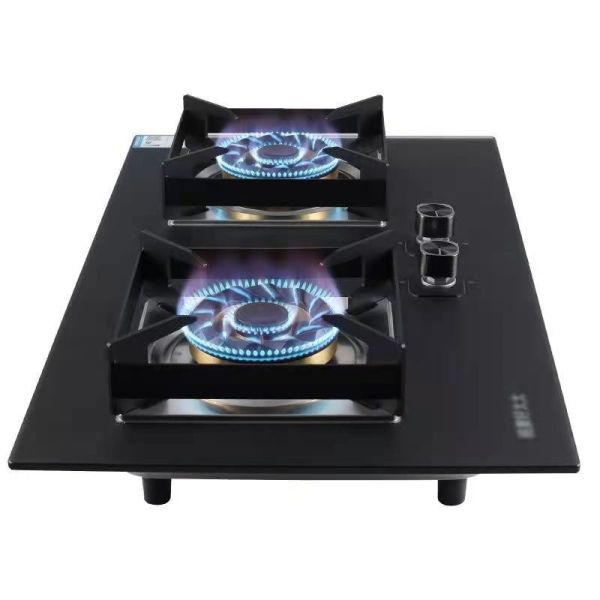 Desktop Embedded 2 Burner Gas Stove Custom for Solar Electronic Installation