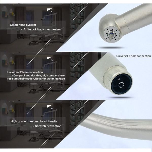 Trou du trou 4 du kit 2 d'Academic Dental Handpiece d'étudiant à vitesse réduite contre l'angle