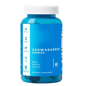Premium KSM-66 Ashwagandha Gummies with Vitamin D2 - Vegan and Non-GMO Chewable
