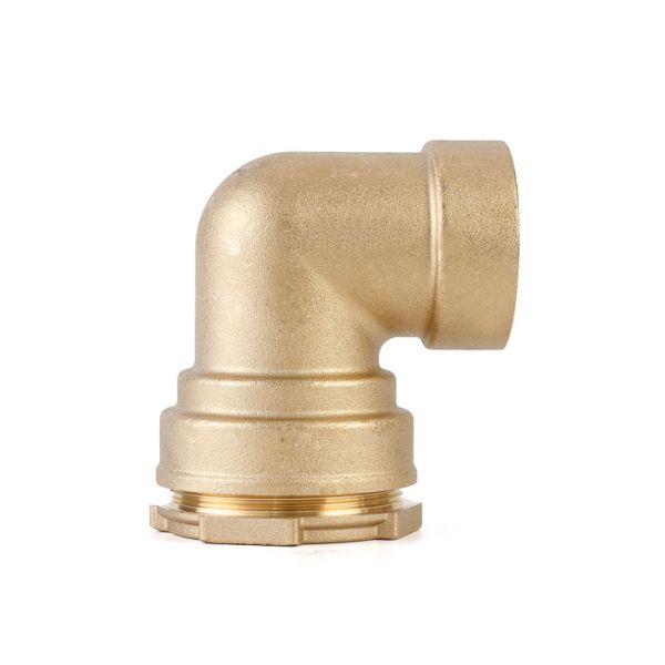 Compression Brass Tube Fitting Push Connector Natural Color