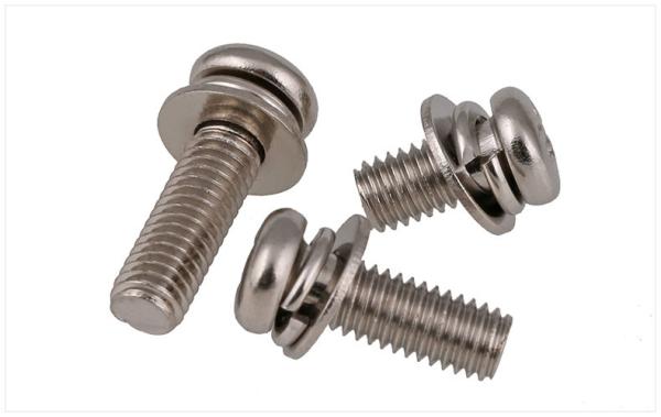 Stainless Steel Pan Head Screws with Flat and Split Lock Washer Pan Head SEMS Screws