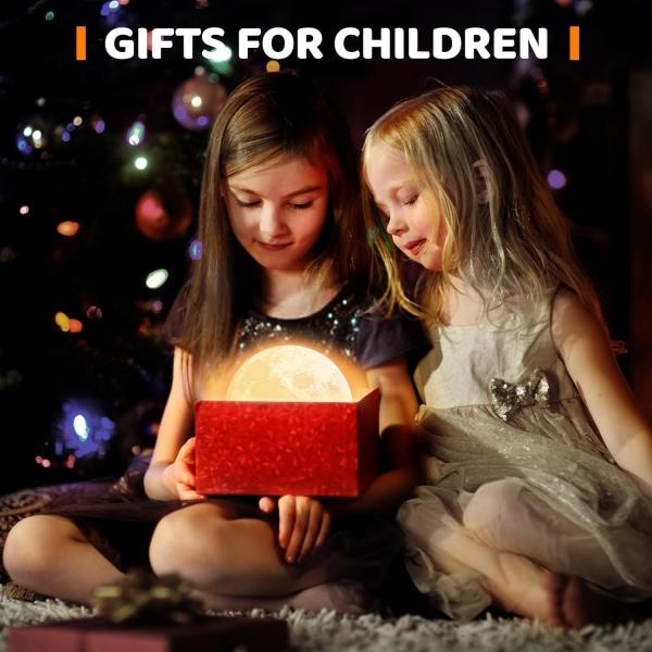 Rechargeable Moon Lamp Dia 14.5cm 3D Moon Lights For  Adult Kids Bedroom Christmas Gifts