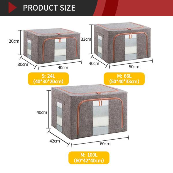 Sonsill Cotton Fabric Household Storage Containers Oxford Cloth Length 40cm