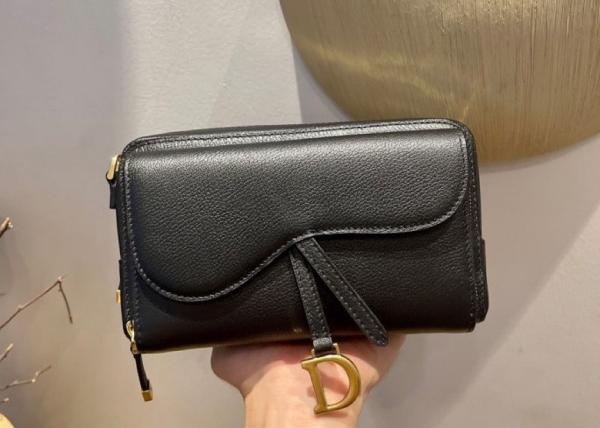 19cm Length Leather Caro Double Hand Bag Super Capacity Adjustable Strap