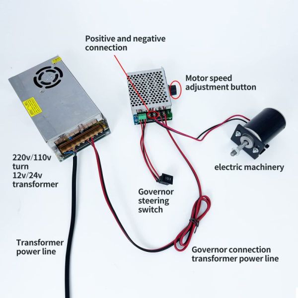 Brush Commutation High Torque Permanent Magnet Motor 30W 12V/24V DIY Generator Motor