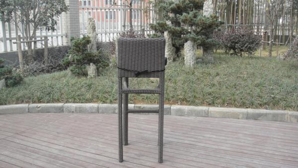 Metal Frame Bistro / Pool Bar Set , Resin Wicker Patio Furniture