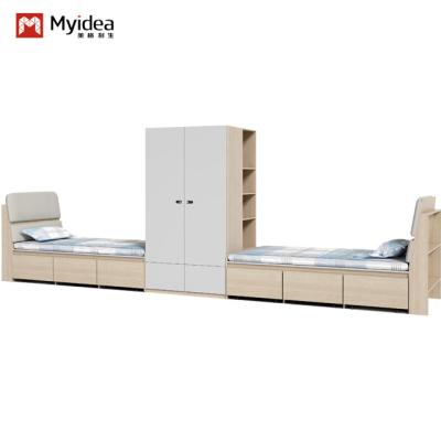 Support customization 2000 X 1200 X 960mm Apartment Furniture Student Bunk Bed School Dormitory With Desk Bed