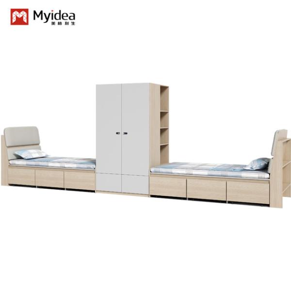 2000 X 1200 X 960 mm Apartamento Mobiliário Estudante Cama de banho Dormitório Escolar Com Cama de Mesa