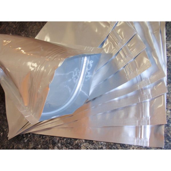 Custom Smell Proof Ziplock Aluminium Foil Bag, zipper Aluminum Foil Bag, Silver Zip Lock Aluminium pouch