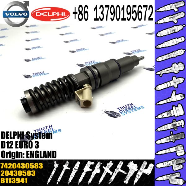 common rail injector 20430583 BEBE4C00101 VOE20430583 for  DX12 VOL D12C D12D FH/NH/FM12 fuel injector