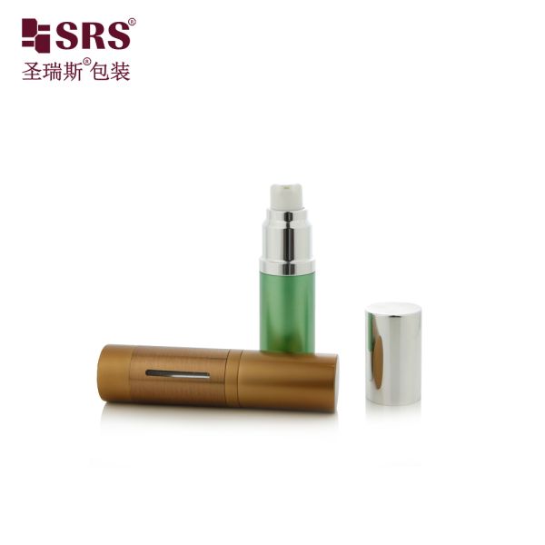 A022B 15ML 30ML 50ML Plastic Airless Pump Lotion Bottle For Cosmetic Serum Aluminum Cap Luxury Packaging