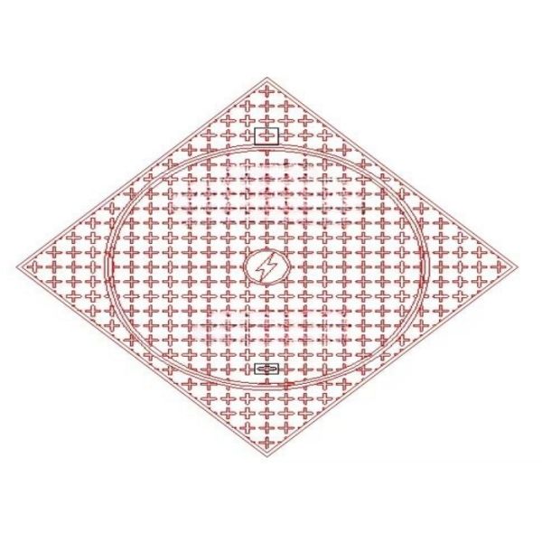 D400 E600 F900 Heavy Duty Drain Cover Manhole Cover with Round To Square Design