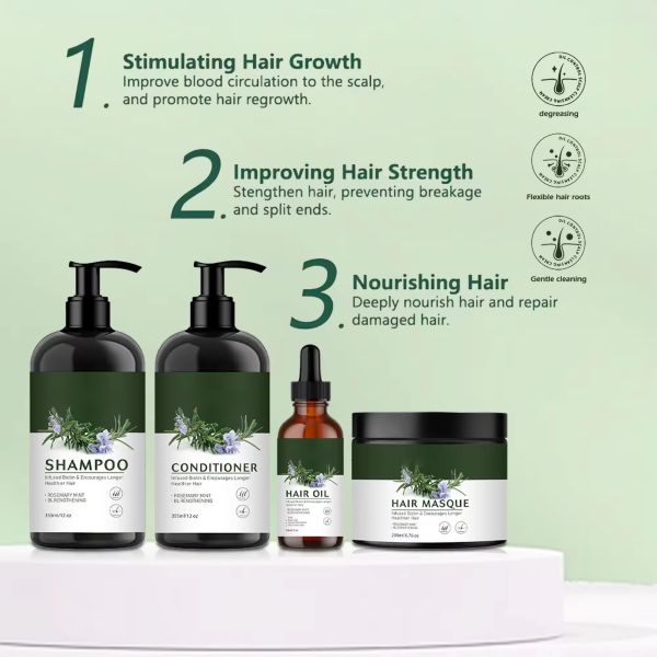 Champú Vegano de Marca Privada para Control de Grasa con Romero y Menta OEM