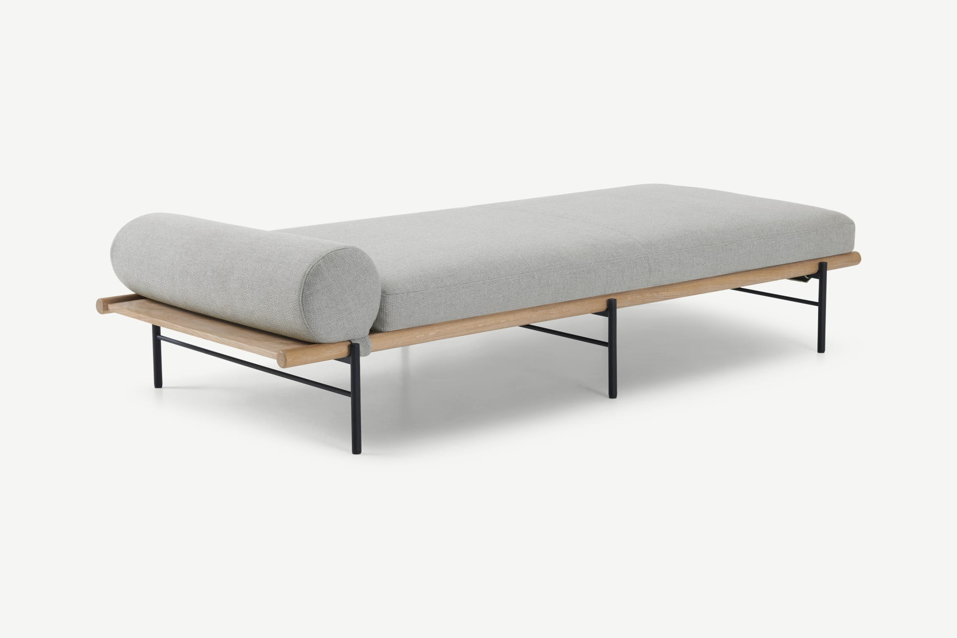 Minimalist Day Hotel Sofa Bed Wooden Frame Removable Bolster Cushion