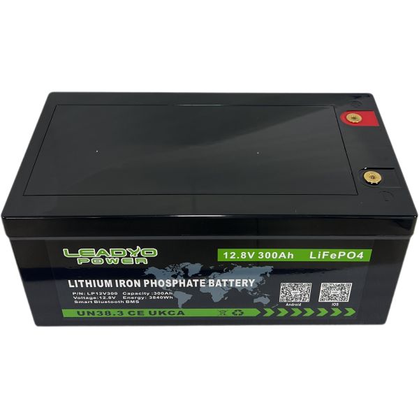 Умный Bluetooth 12.8V LiFePO4 батарея 12V 300Ah перезаряжаемые батареи с корпусом IP66 ABS