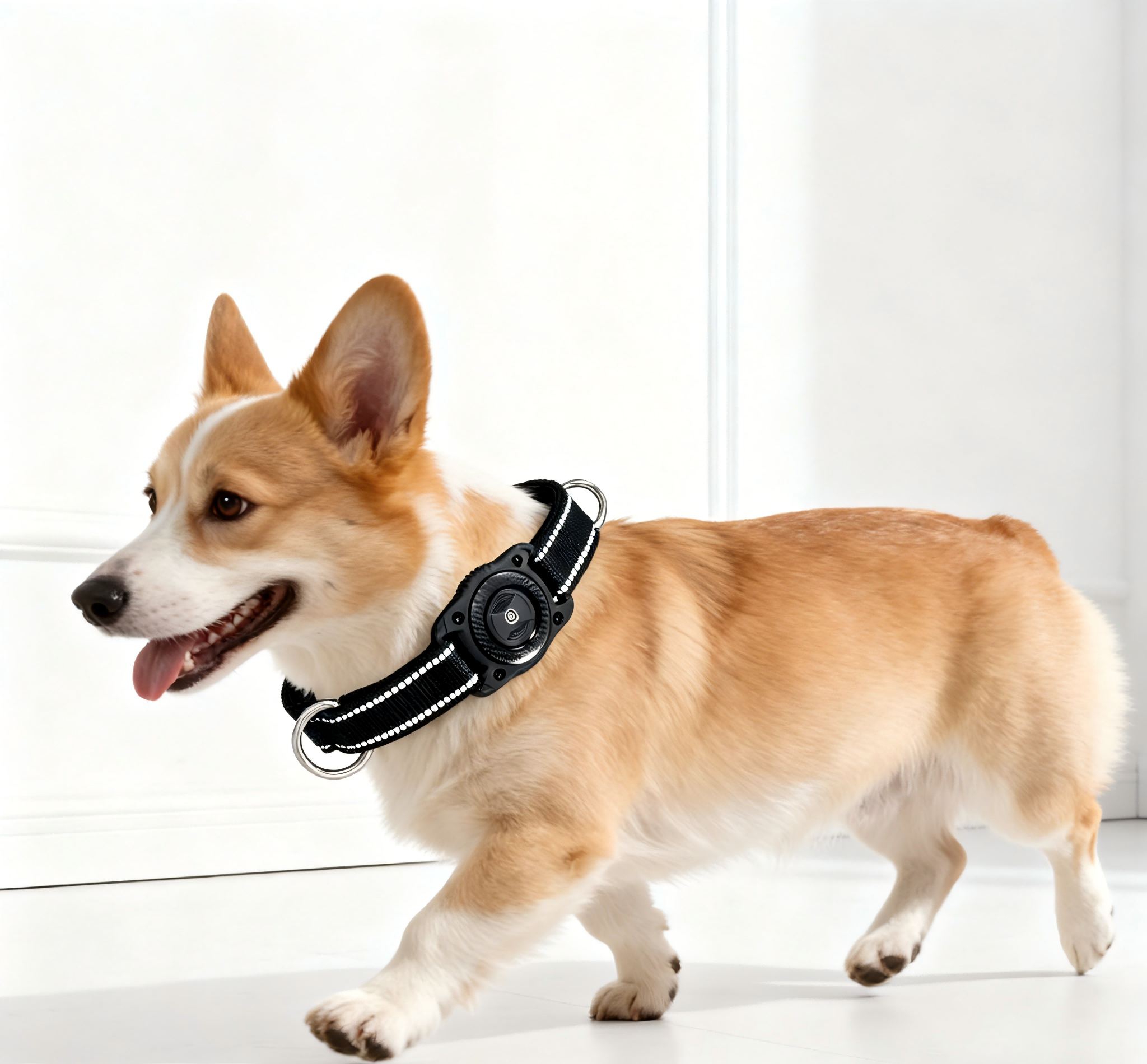 Durable Plastic GPS Navigator Dog Collar Waterproof Reflective Real-Time Tracking Soft Padded Adjustable